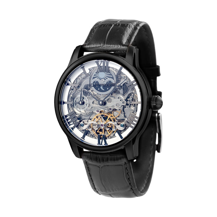 Earnshaw Longitude Skeleton Dual Time Automatic Machinery Black