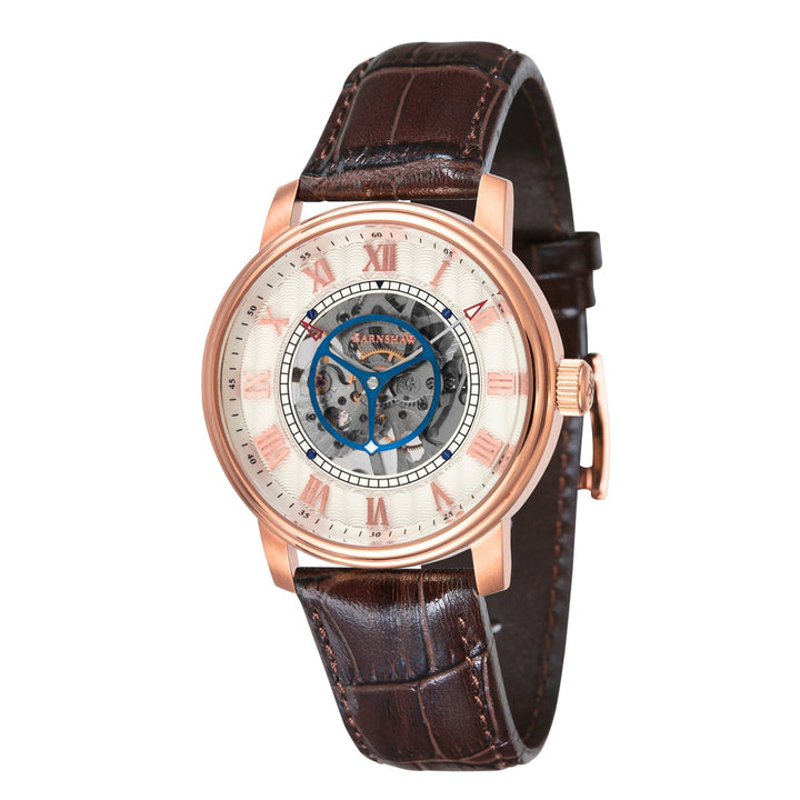 Earnshaw Westminster Mechanical Skeleton Cognac Brown