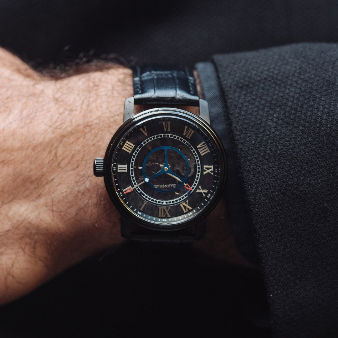 Earnshaw Westminster Mechanical Skeleton Raven Black