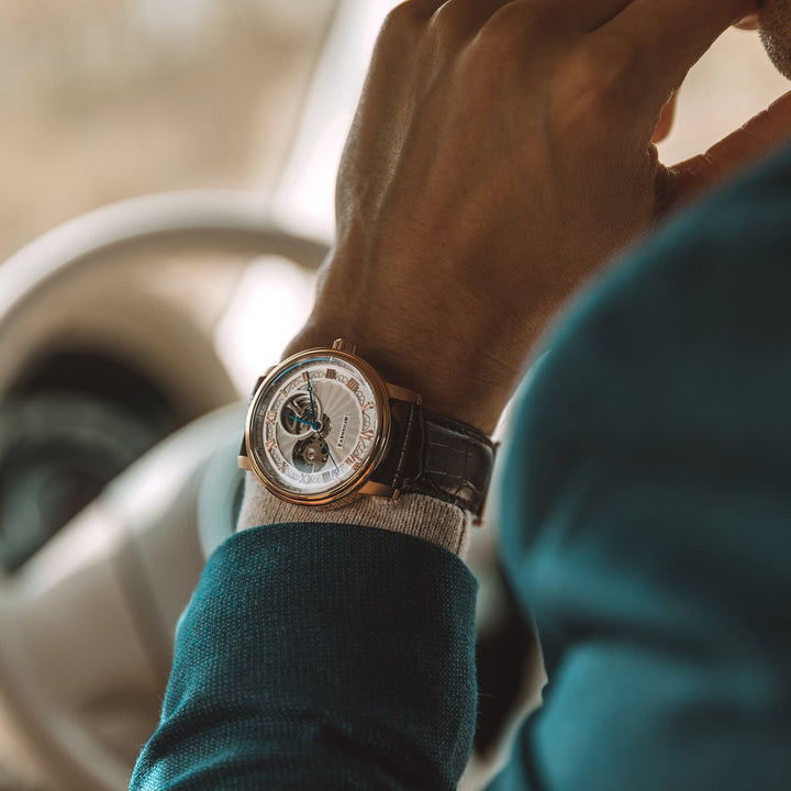 Earnshaw Westminster Mechanical Skeleton Alchemist Rose Gold