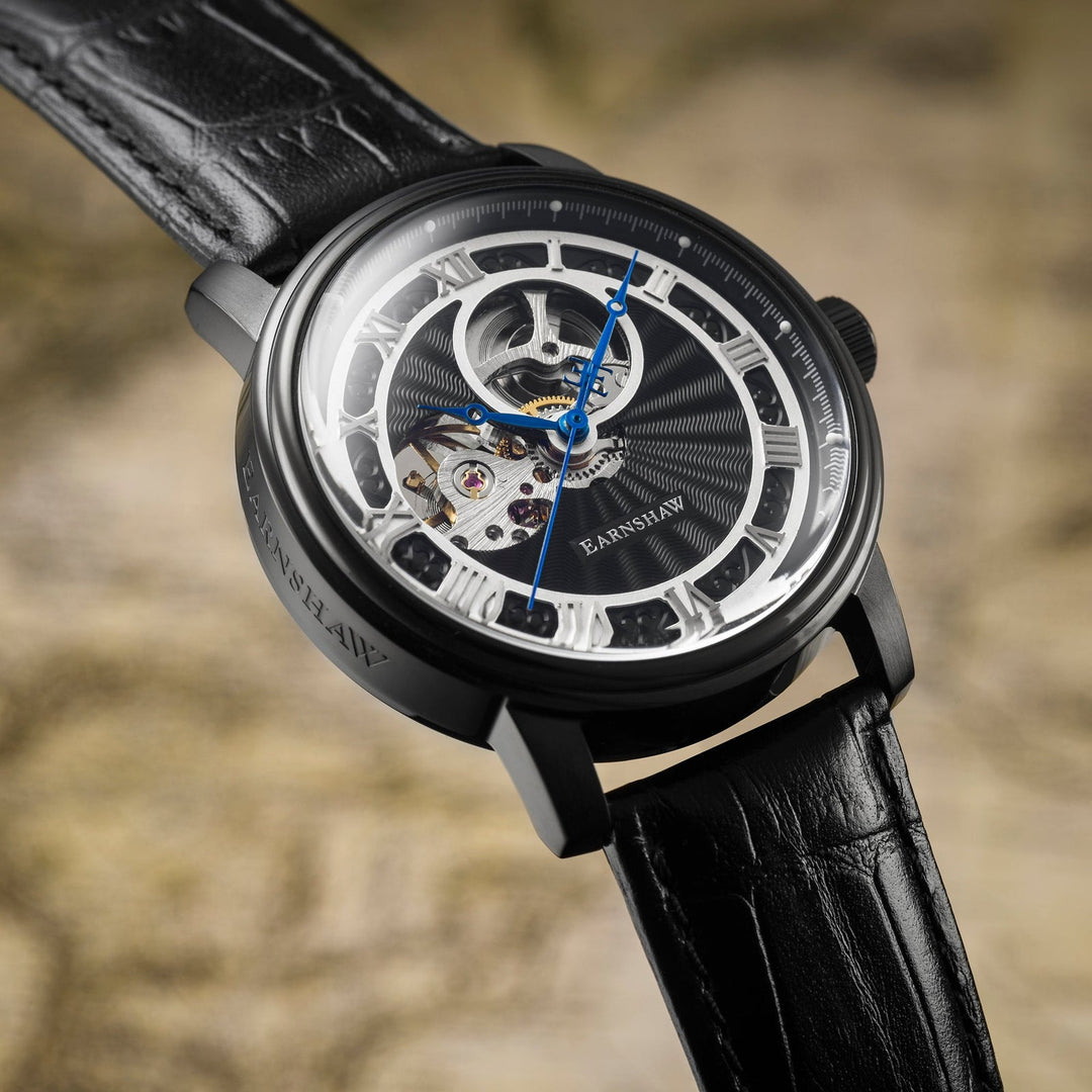 Earnshaw Westminster Mechanical Skeleton Obsidian Black