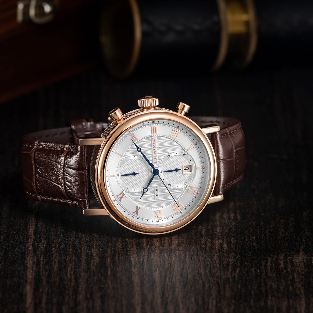 Earnshaw Beaufort Dual Eye Chronograph Classic Rose Gold