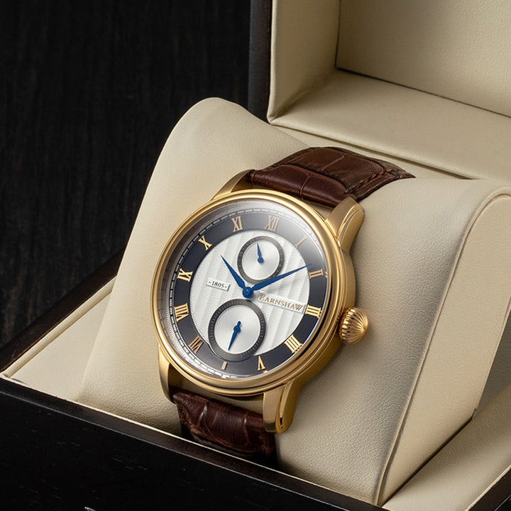 Earnshaw Longitude Dual Eye Multi-Function Black And Gold