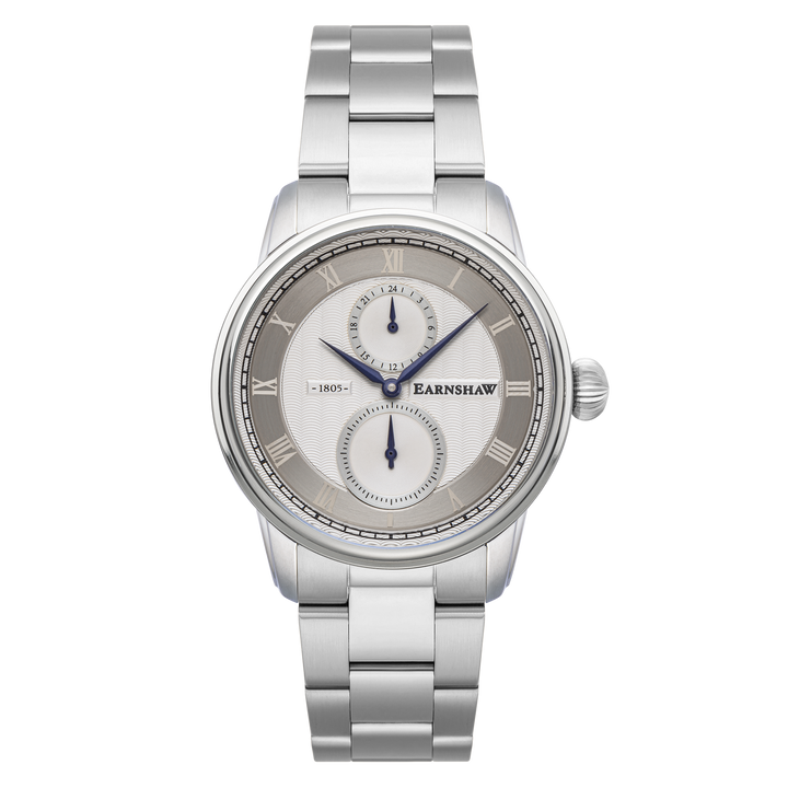 Earnshaw Longitude Dual Eye Multi-Function Warm Silver