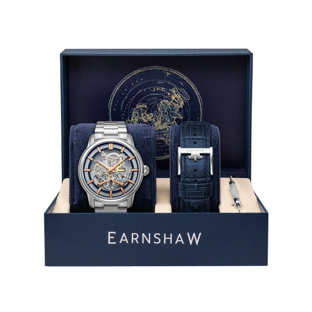 Earnshaw Longitude Whiston Automatic Limited Edition Blue Rose Gold