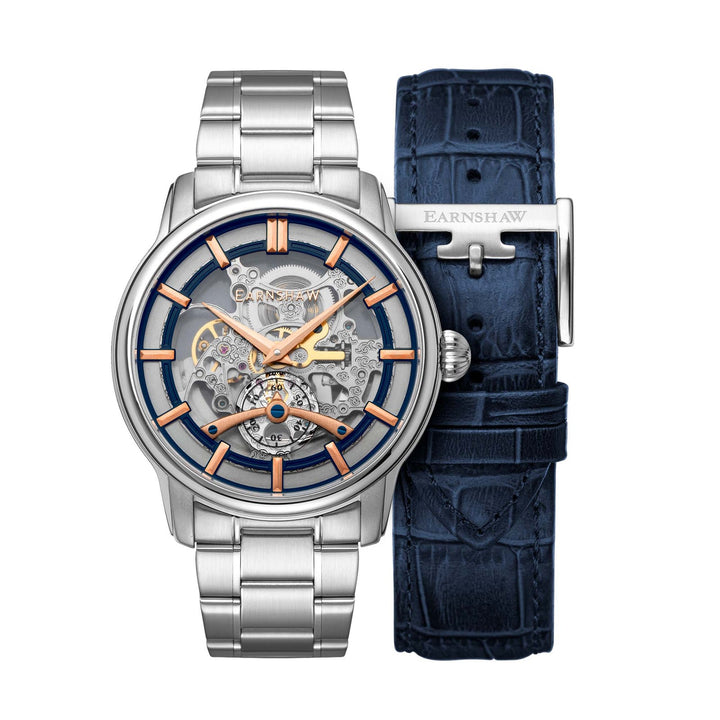 Earnshaw Longitude Whiston Automatic Limited Edition Blue Rose Gold