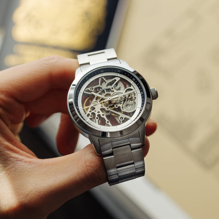 Earnshaw Mackenzie Skeleton Automatic Neat Silver