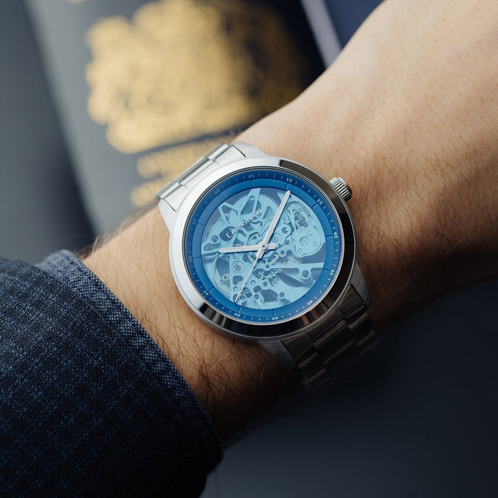 Earnshaw Mackenzie Skeleton Automatic Horizon Blue