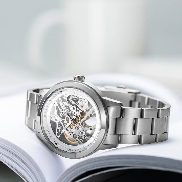Earnshaw Mackenzie Skeleton Automatic Silver Sand