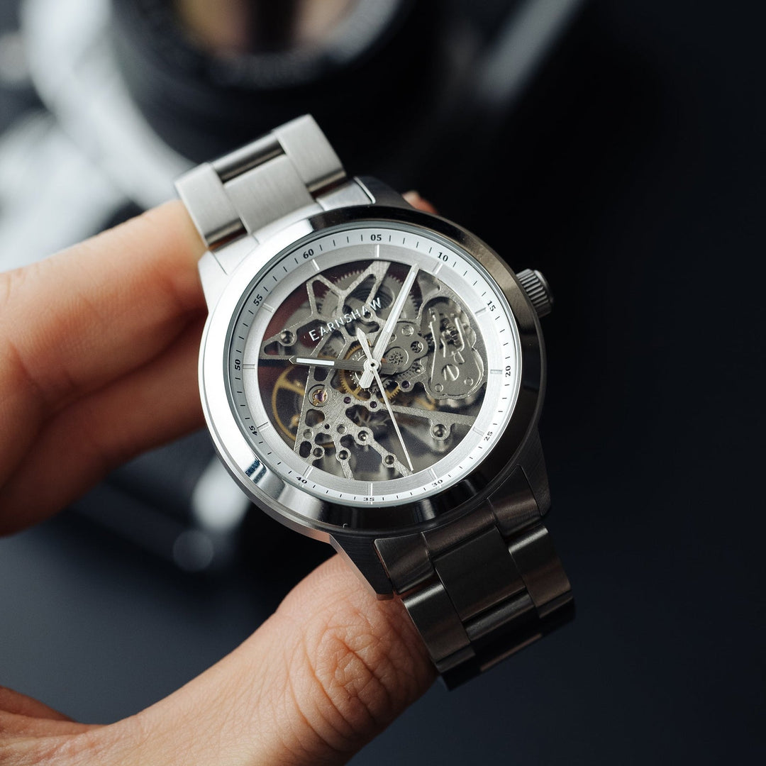 Earnshaw Mackenzie Skeleton Automatic Silver Sand