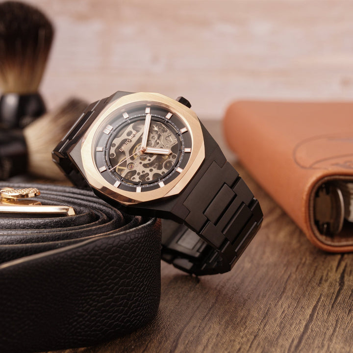 Earnshaw Drake Skeleton Automatic Black Gold