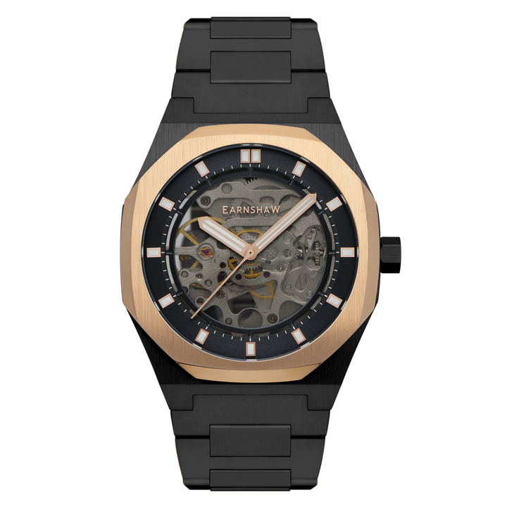 Earnshaw Drake Skeleton Automatic Black Gold