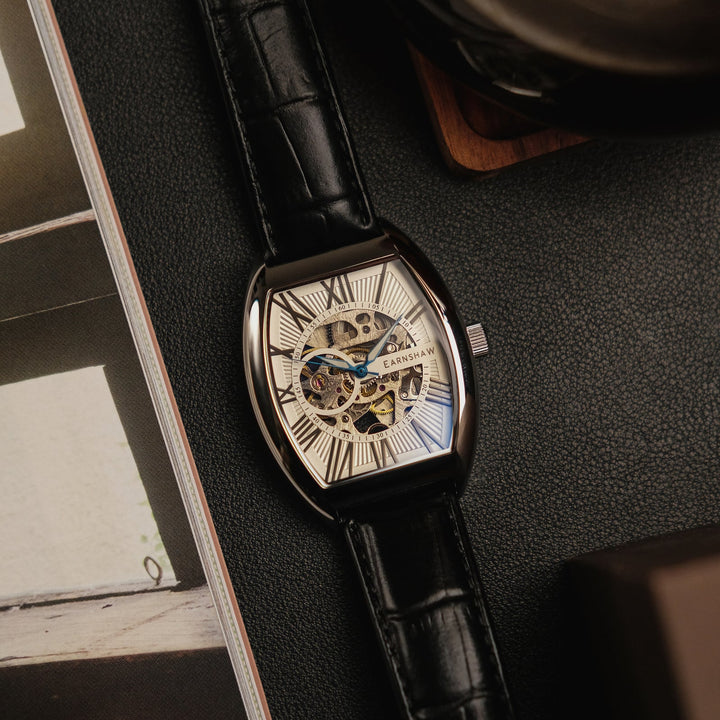 Earnshaw Beauchamp Skeleton Automatic Morning Coat White