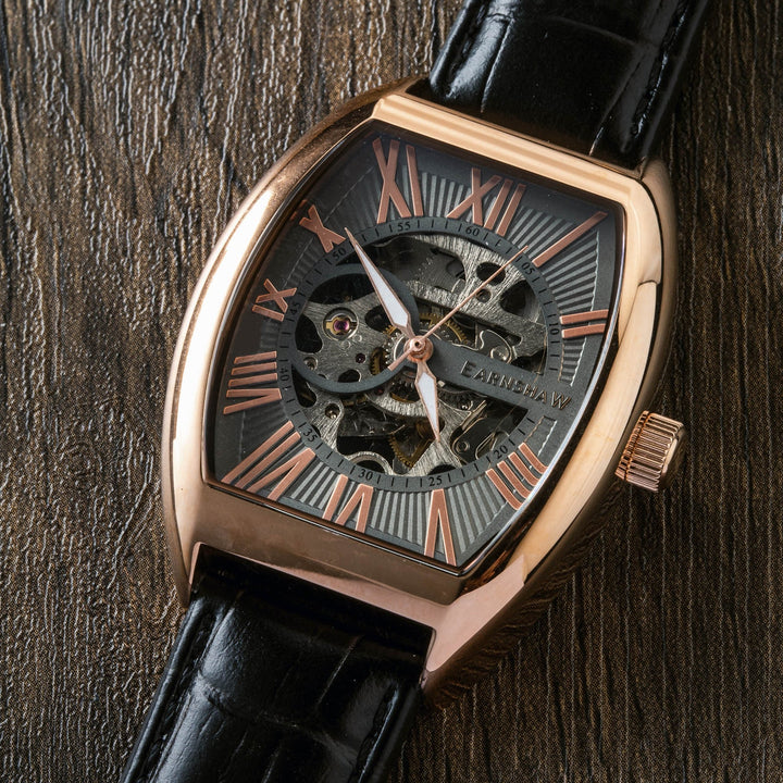 Earnshaw Beauchamp Skeleton Automatic Grey Rose