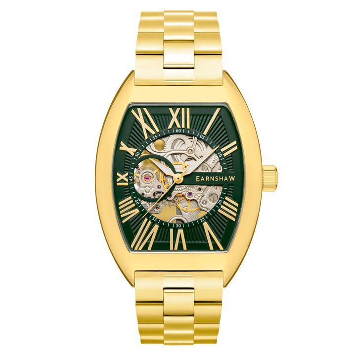 Earnshaw Beauchamp Skeleton Automatic Green Gold