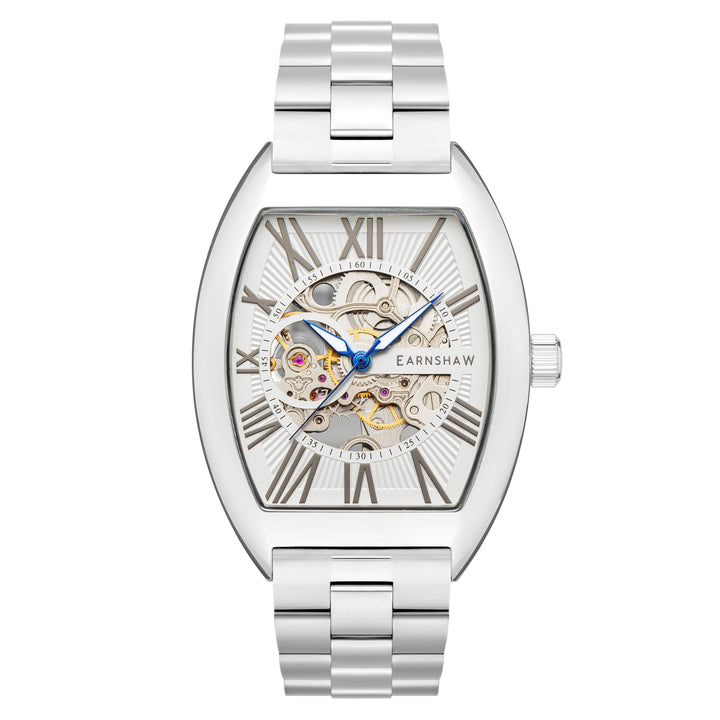 Earnshaw Beauchamp Skeleton Automatic White Silver