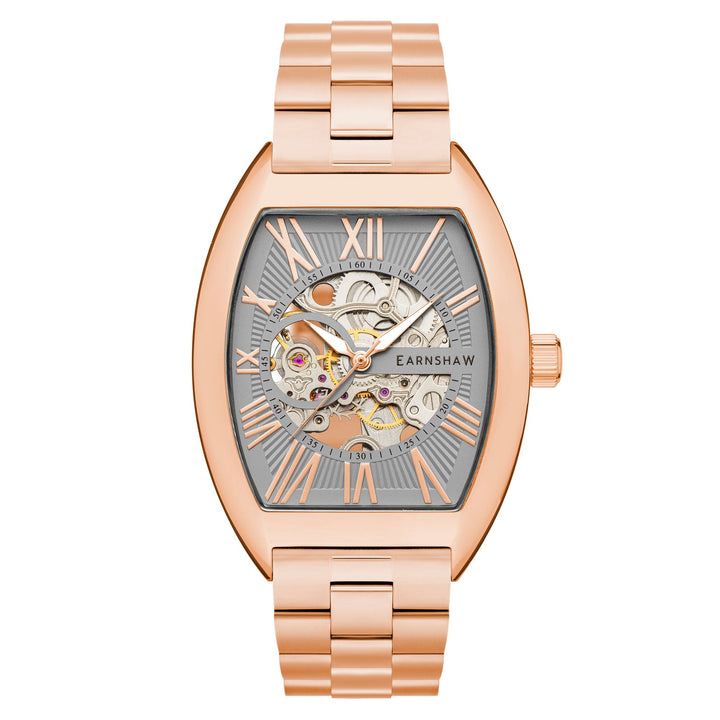 Earnshaw Beauchamp Skeleton Automatic Rose Grey