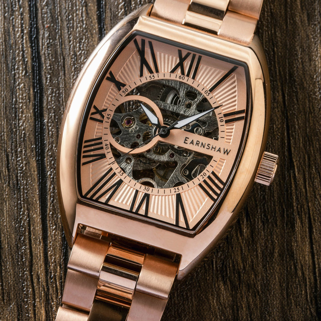 Earnshaw Beauchamp Skeleton Automatic Copper Gold