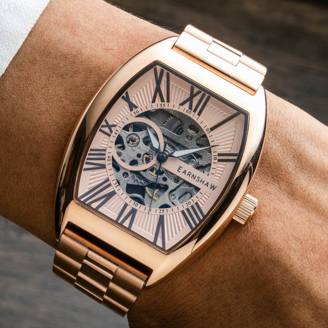 Earnshaw Beauchamp Skeleton Automatic Copper Gold