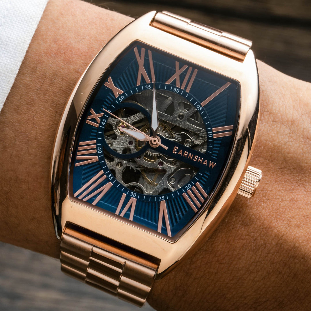 Earnshaw Beauchamp Skeleton Automatic Rose Black