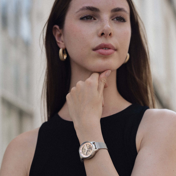 Earnshaw Anning Automatic Skeleton Warm Pink