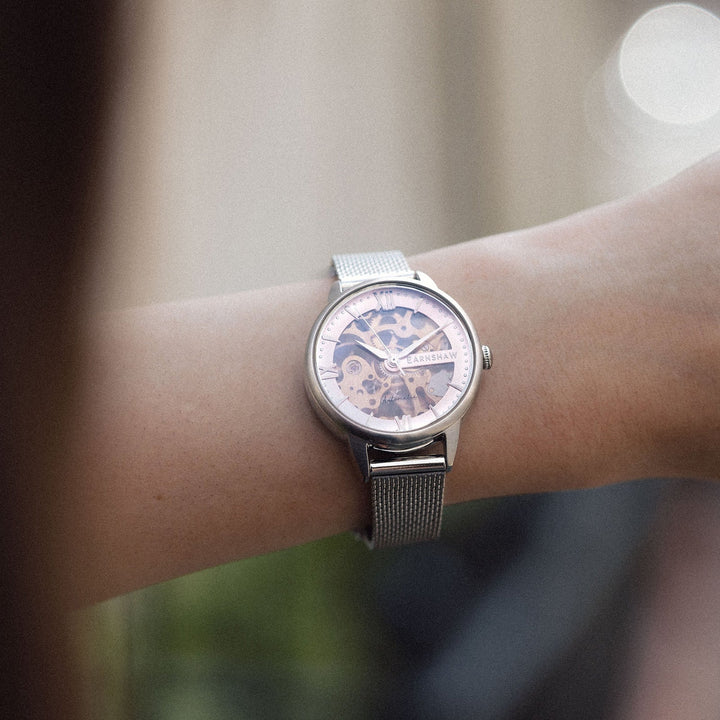 Earnshaw Anning Automatic Skeleton Warm Pink