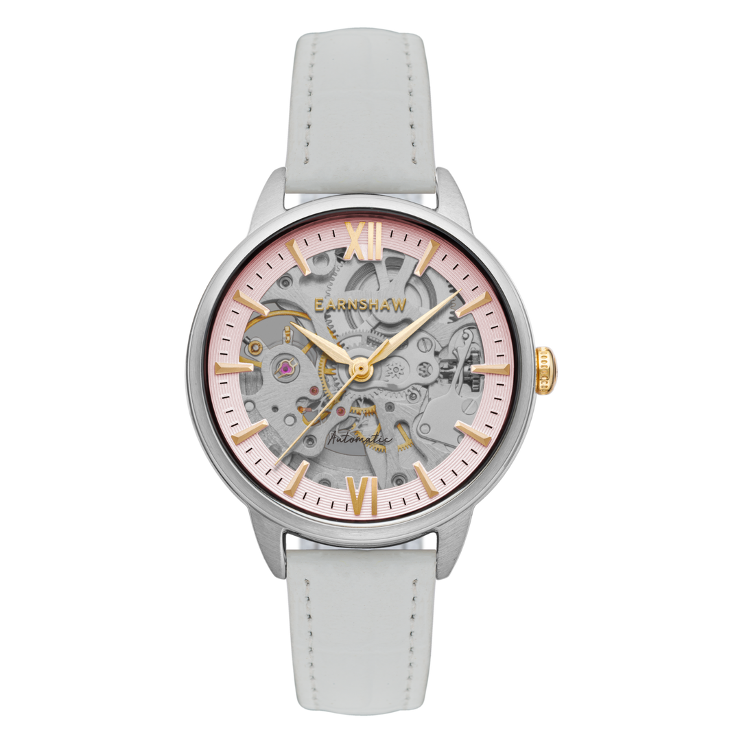 Earnshaw Anning Automatic Skeleton Dawn Pink