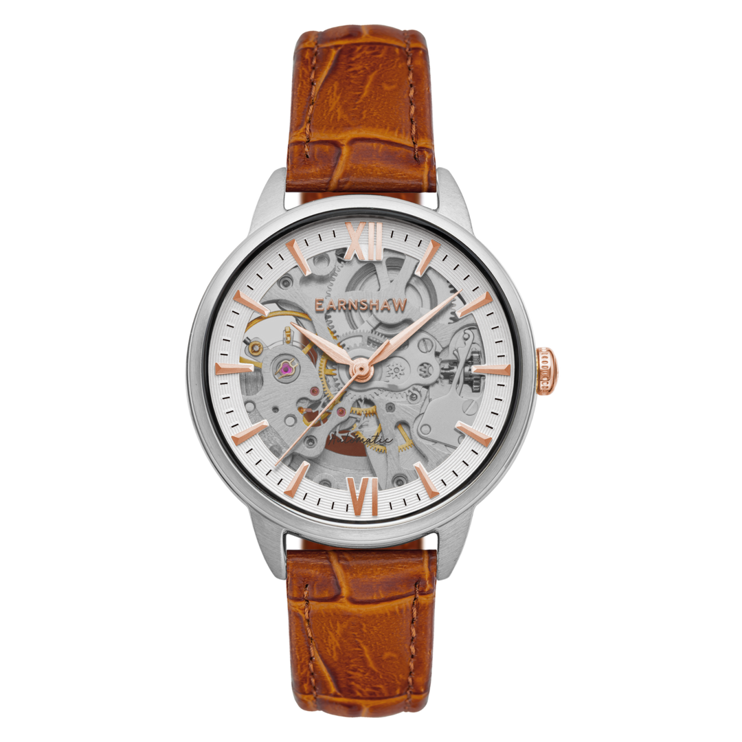 Earnshaw Anning Automatic Skeleton Silver Ash