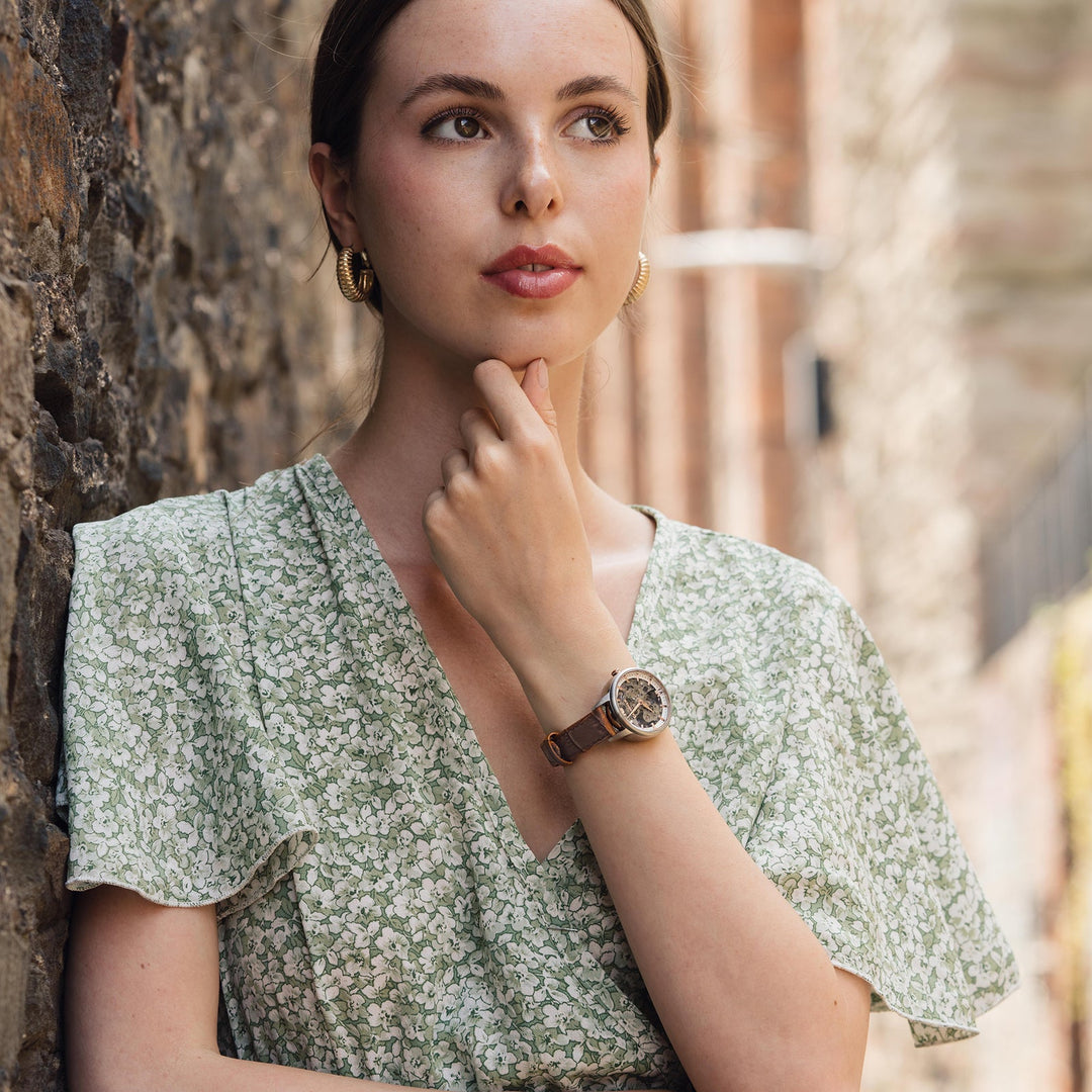 Earnshaw Anning Automatic Skeleton Silver Ash