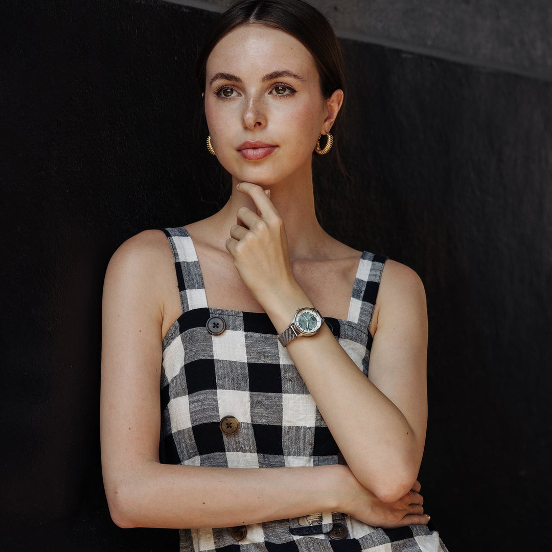 Earnshaw Anning Automatic Skeleton Powder Blue