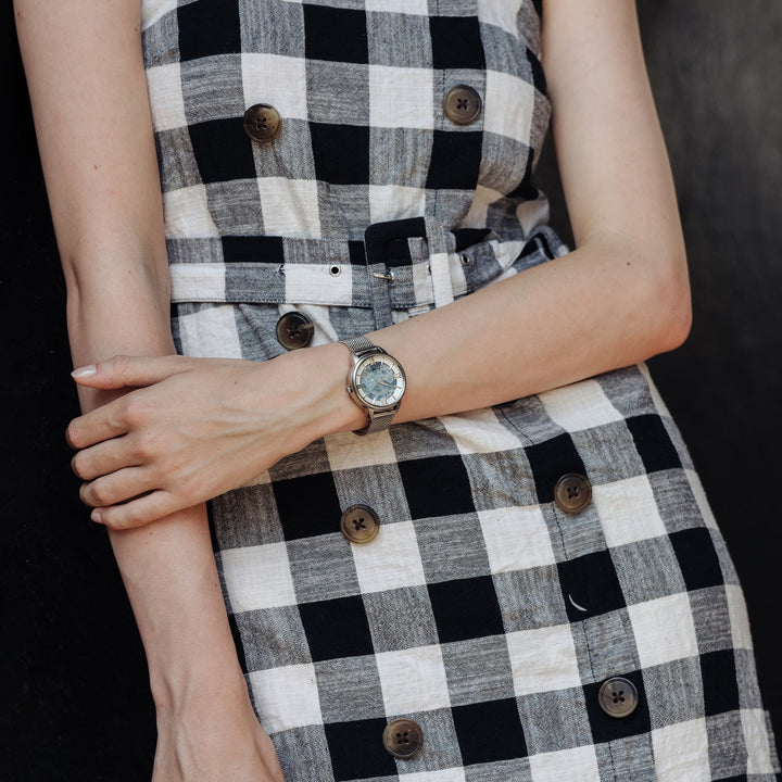 Earnshaw Anning Automatic Skeleton Powder Blue