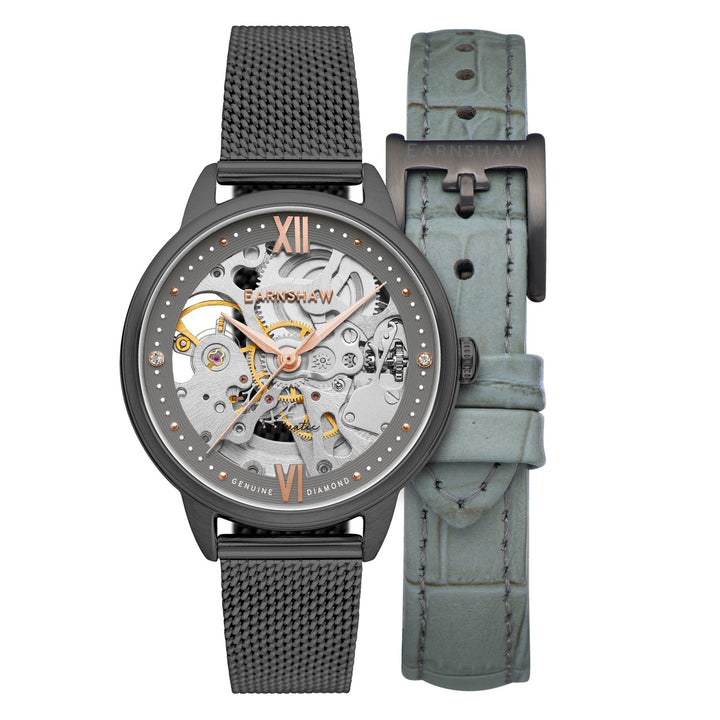 Earnshaw Anning Diamond Automatic Skeleton Smoke