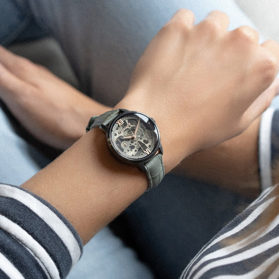 Earnshaw Anning Diamond Automatic Skeleton Smoke