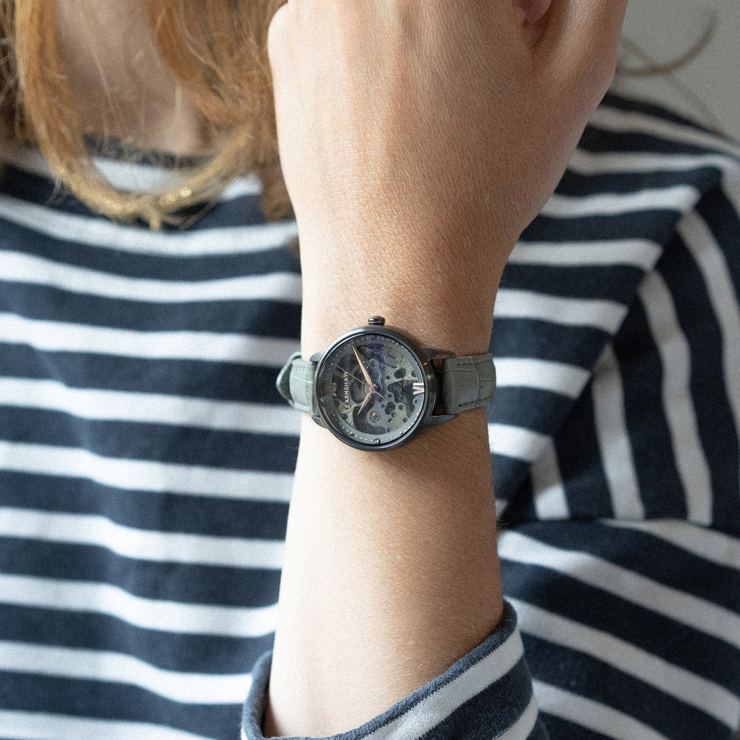 Earnshaw Anning Diamond Automatic Skeleton Smoke