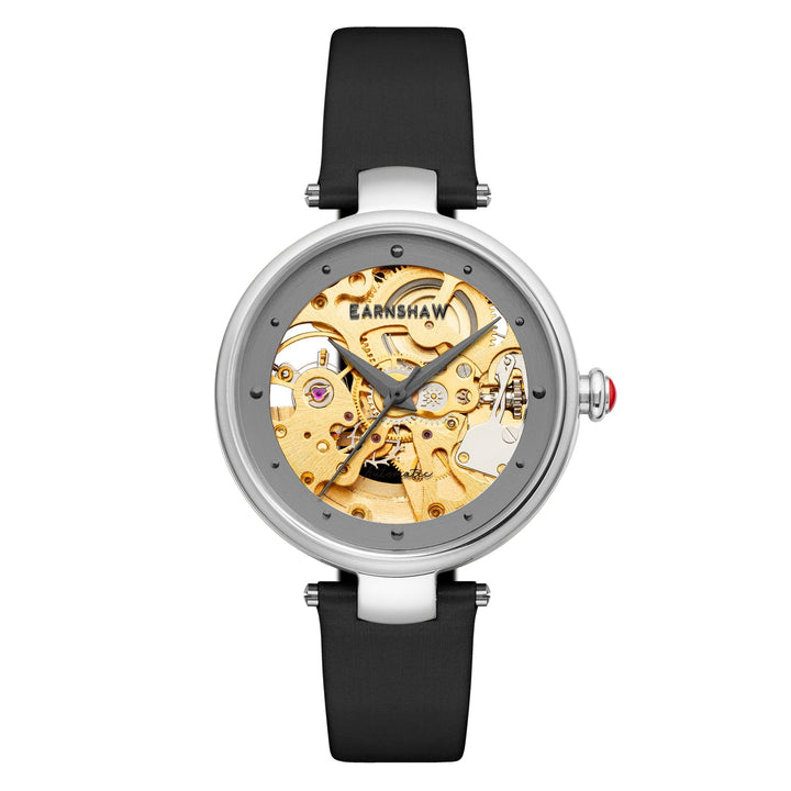 Earnshaw Charlotte Automatic Skeleton Gold Black