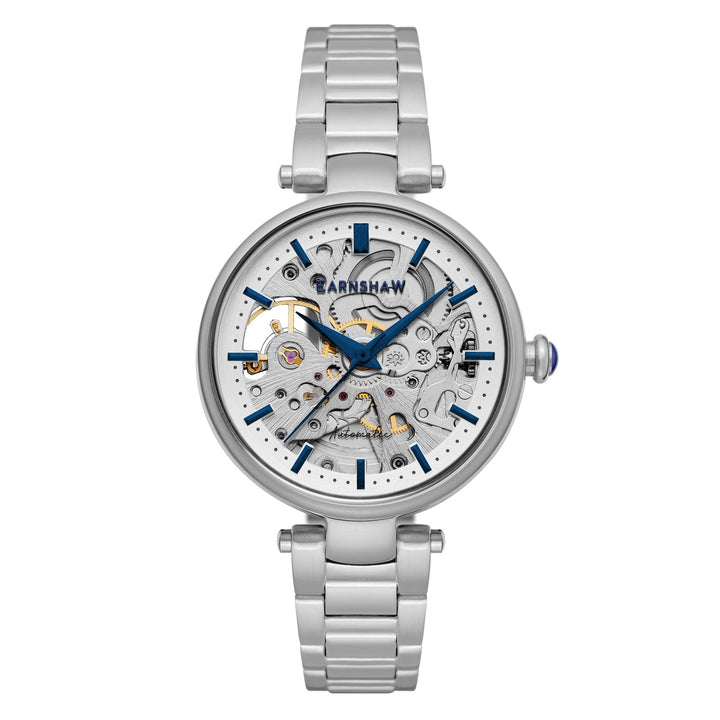Earnshaw Charlotte Automatic Skeleton Silver