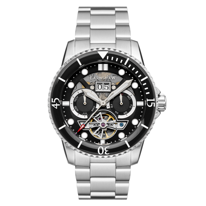 Earnshaw Duncan Grande Date Open Heart Automatic Regal Black