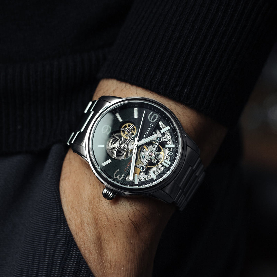 Earnshaw Carlyle Skeleton Automatic Classic Black
