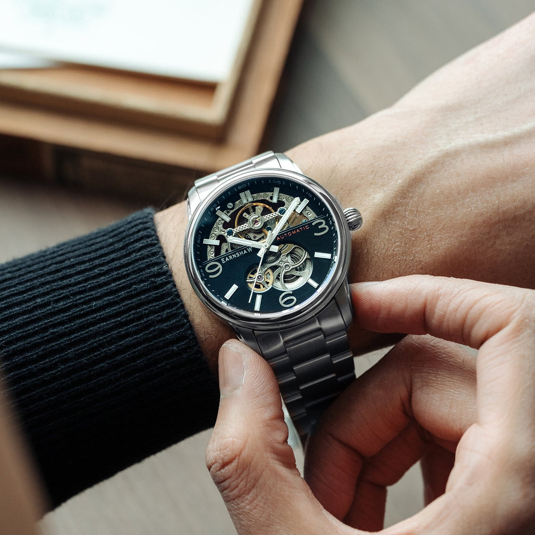 Earnshaw Carlyle Skeleton Automatic Classic Black
