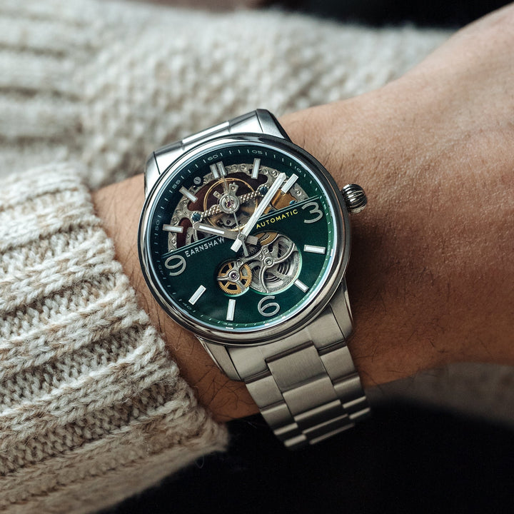 Earnshaw Carlyle Skeleton Automatic Palm Green