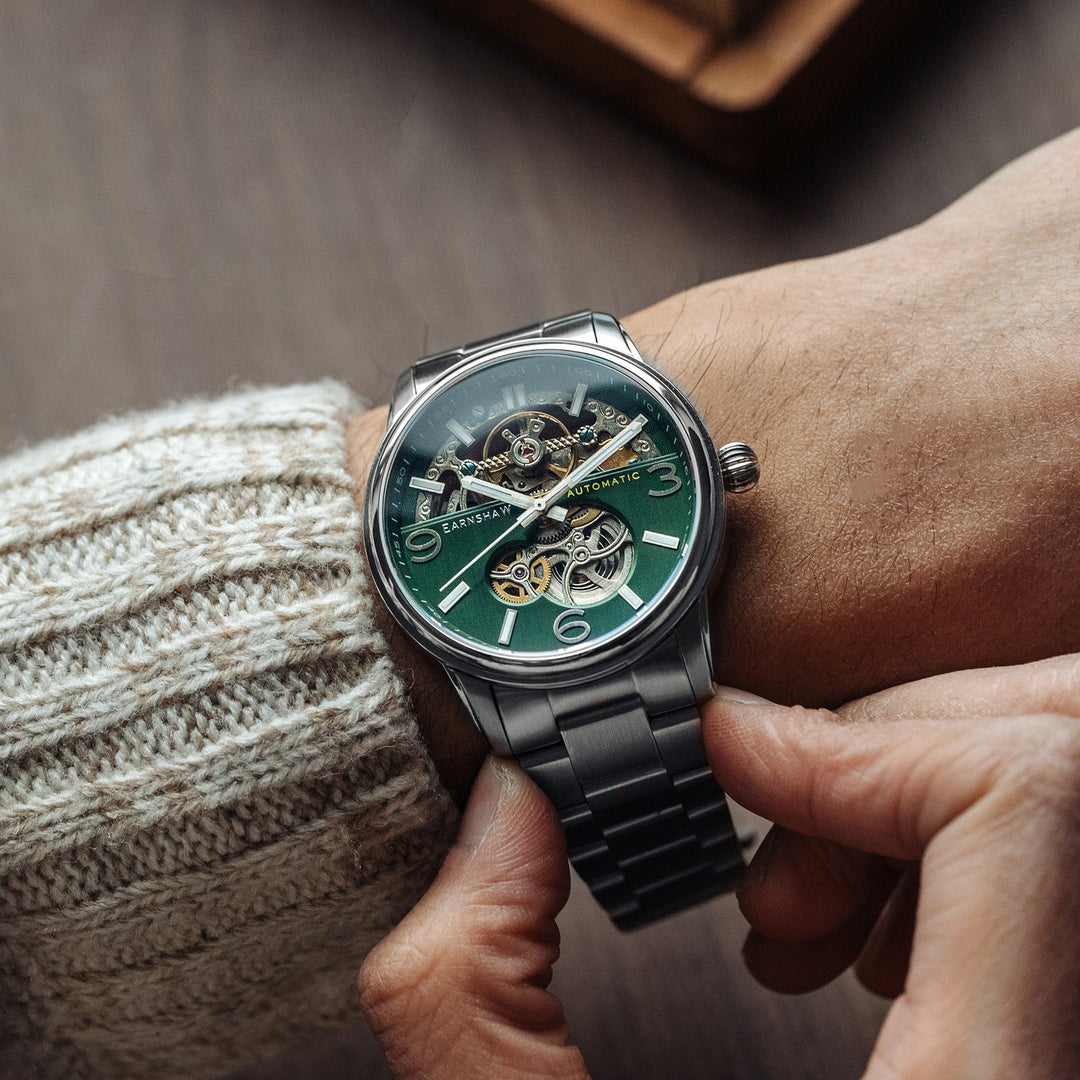 Earnshaw Carlyle Skeleton Automatic Palm Green
