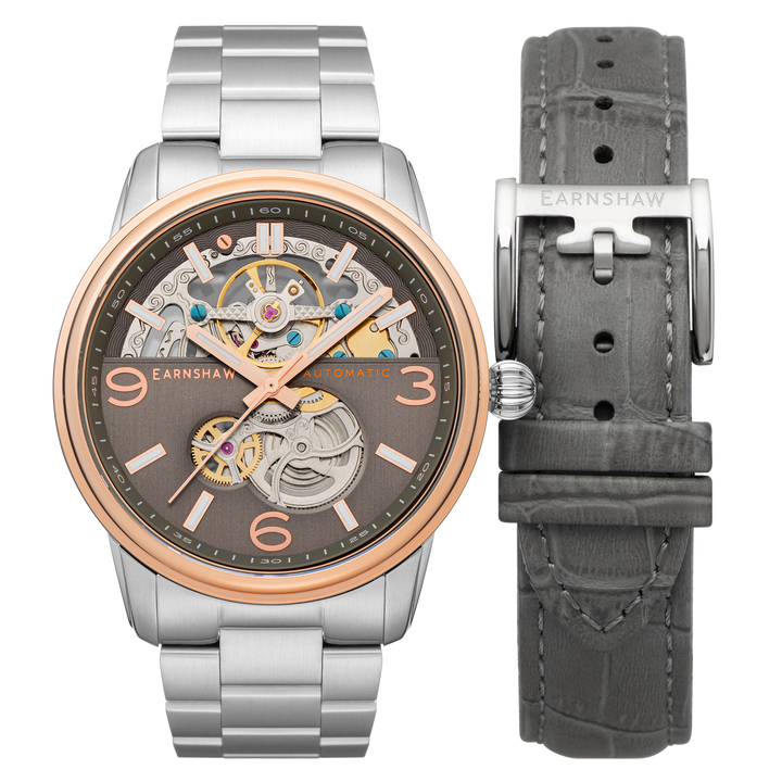 Earnshaw Carlyle Skeleton Automatic Lavender Grey