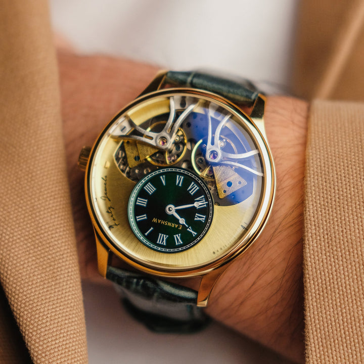 Earnshaw Faraday Double Barrel Automatic Golden Green