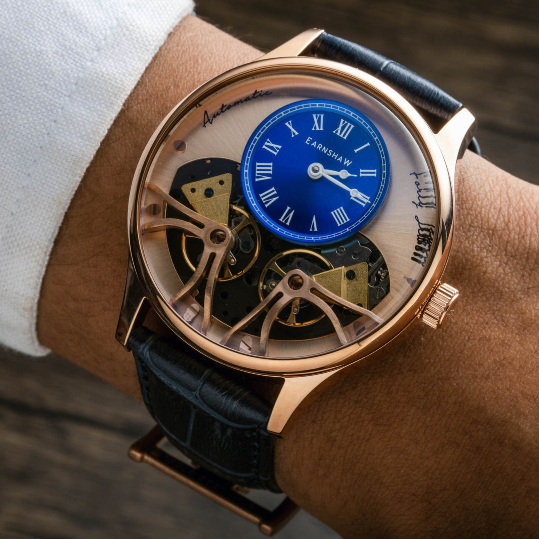 Earnshaw Faraday Double Barrel Automatic Blue Copper