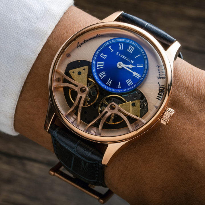 Earnshaw Faraday Double Barrel Automatic Blue Copper