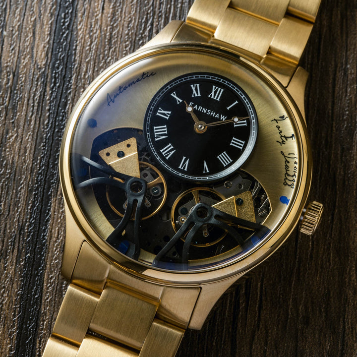 Earnshaw Faraday Double Barrel Automatic Ingot Gold