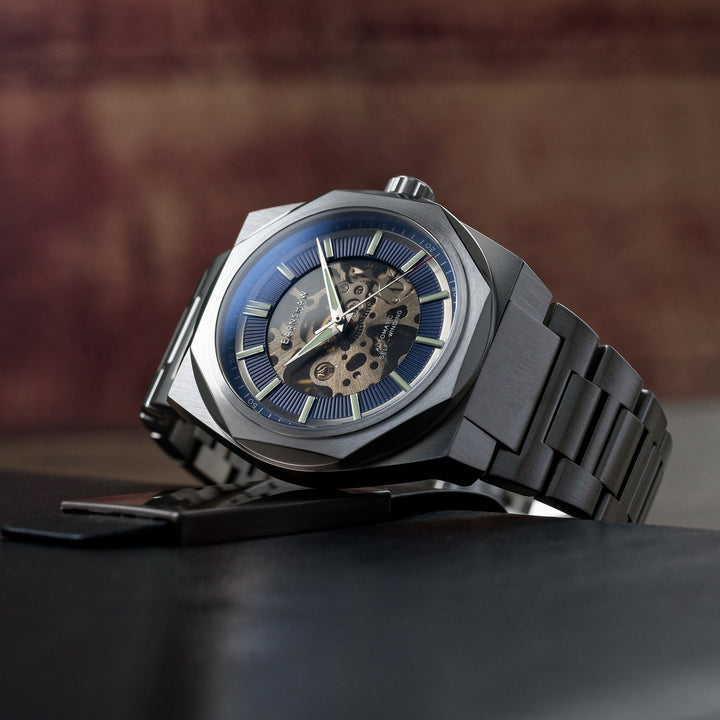 Earnshaw Clark Skeleton Automatic Mist Blue