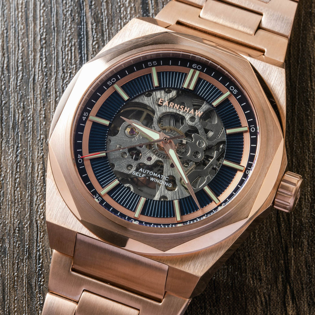 Earnshaw Clark Skeleton Automatic Rose Gold