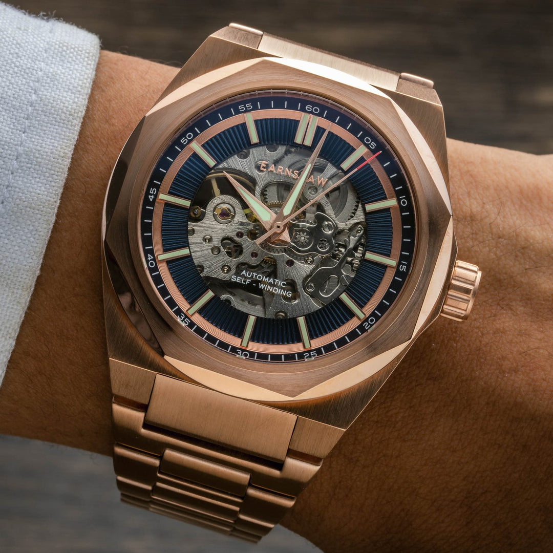 Earnshaw Clark Skeleton Automatic Rose Gold