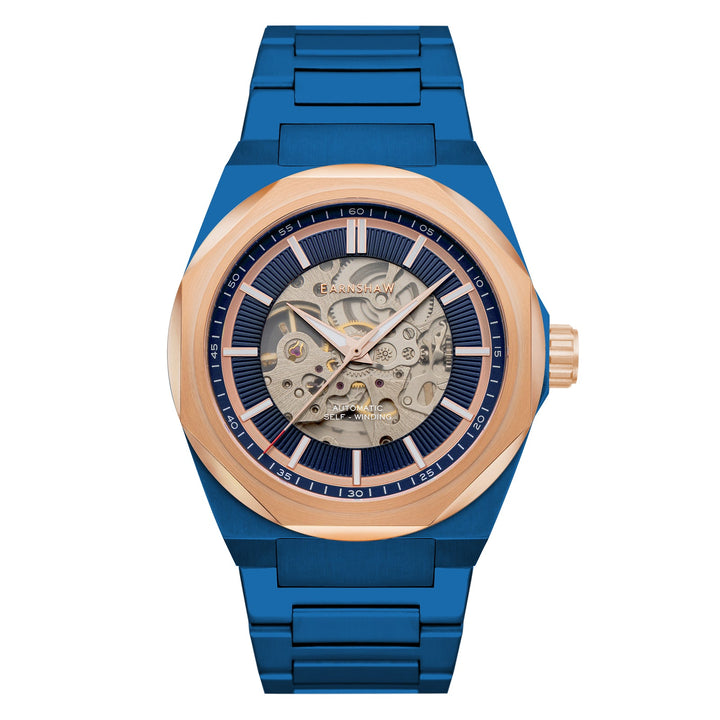 Earnshaw Clark Skeleton Automatic Blue Rose